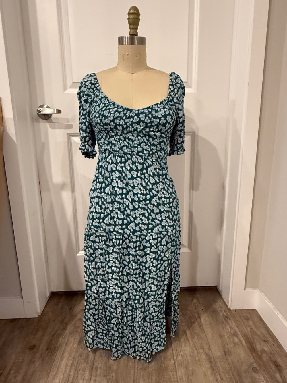 Abercrombie & Fitch Teal Floral Maxi Dress